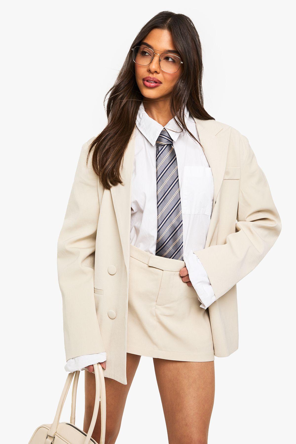 Double Breasted Oversized Tailored Blazer by BOOHOO
