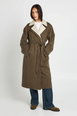 Double Layer Detail Longline Trench Coat by BOOHOO