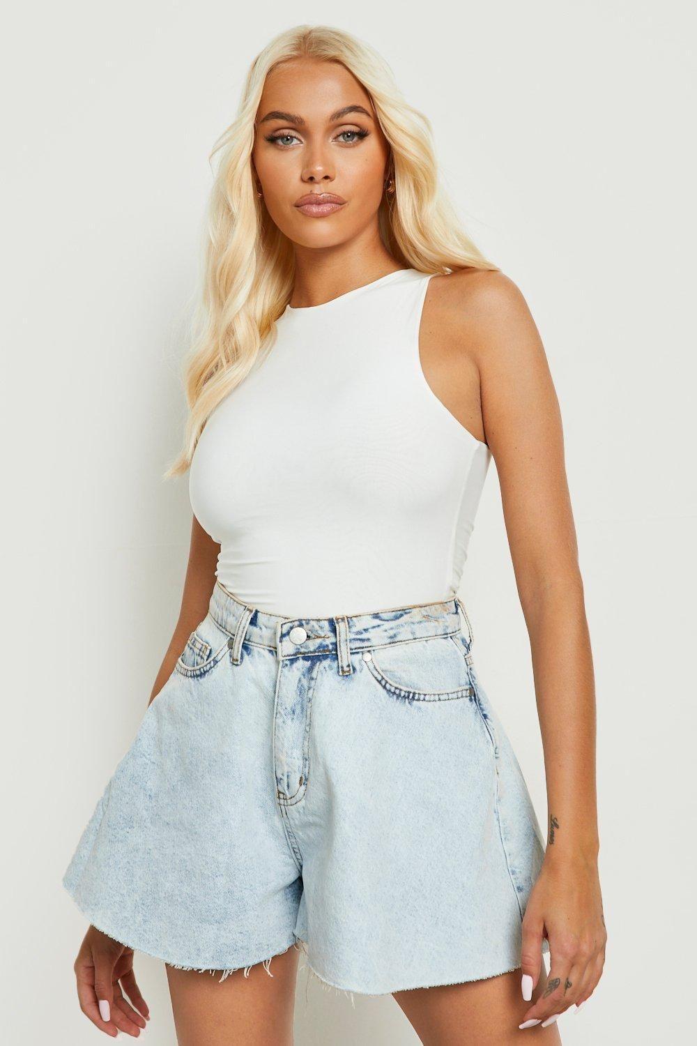 Double Layer Racer Bodysuit by BOOHOO