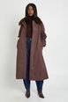 Faux Fur Trim Funnel Neck Longline Trench Coat by BOOHOO Faux Fur Trim Funnel Neck Longline Trench Coat by BOOHOO