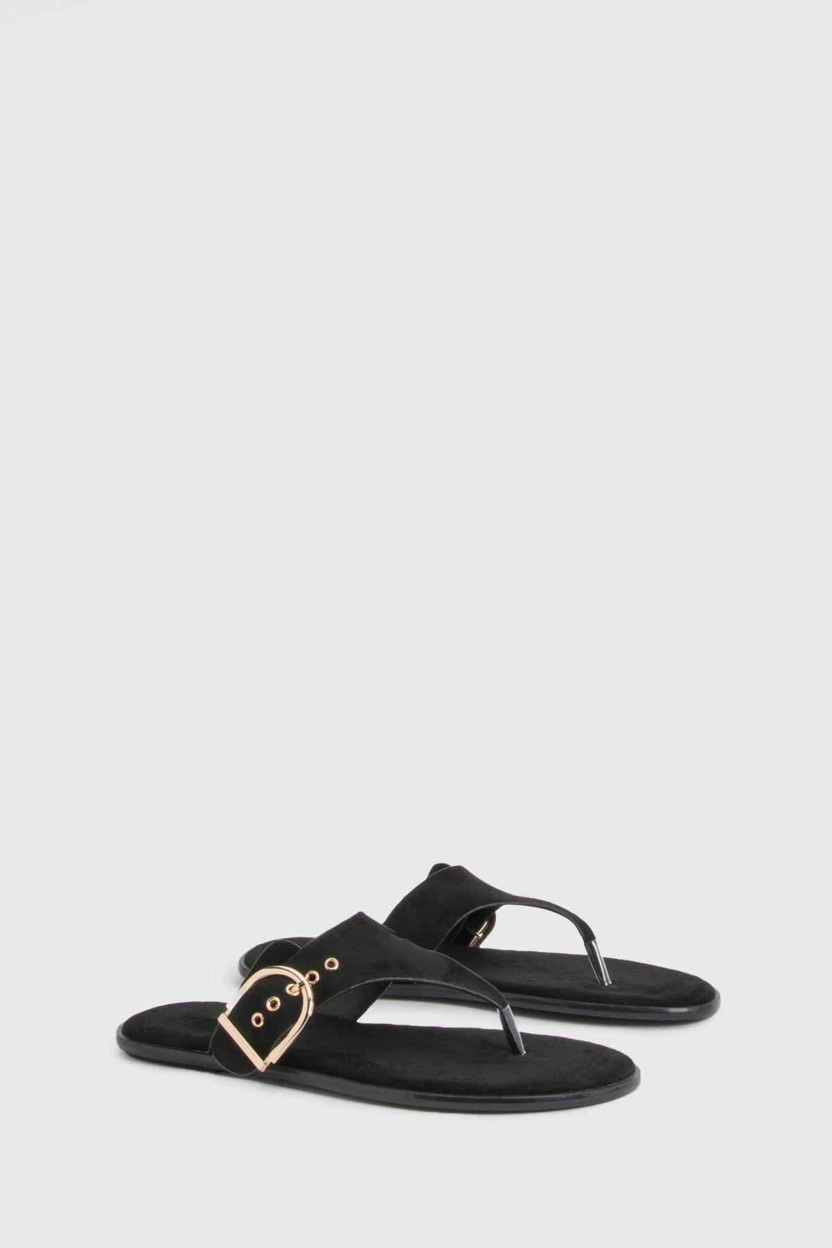 Flip Flop Buckle Toe Post Flip Flops by BOOHOO