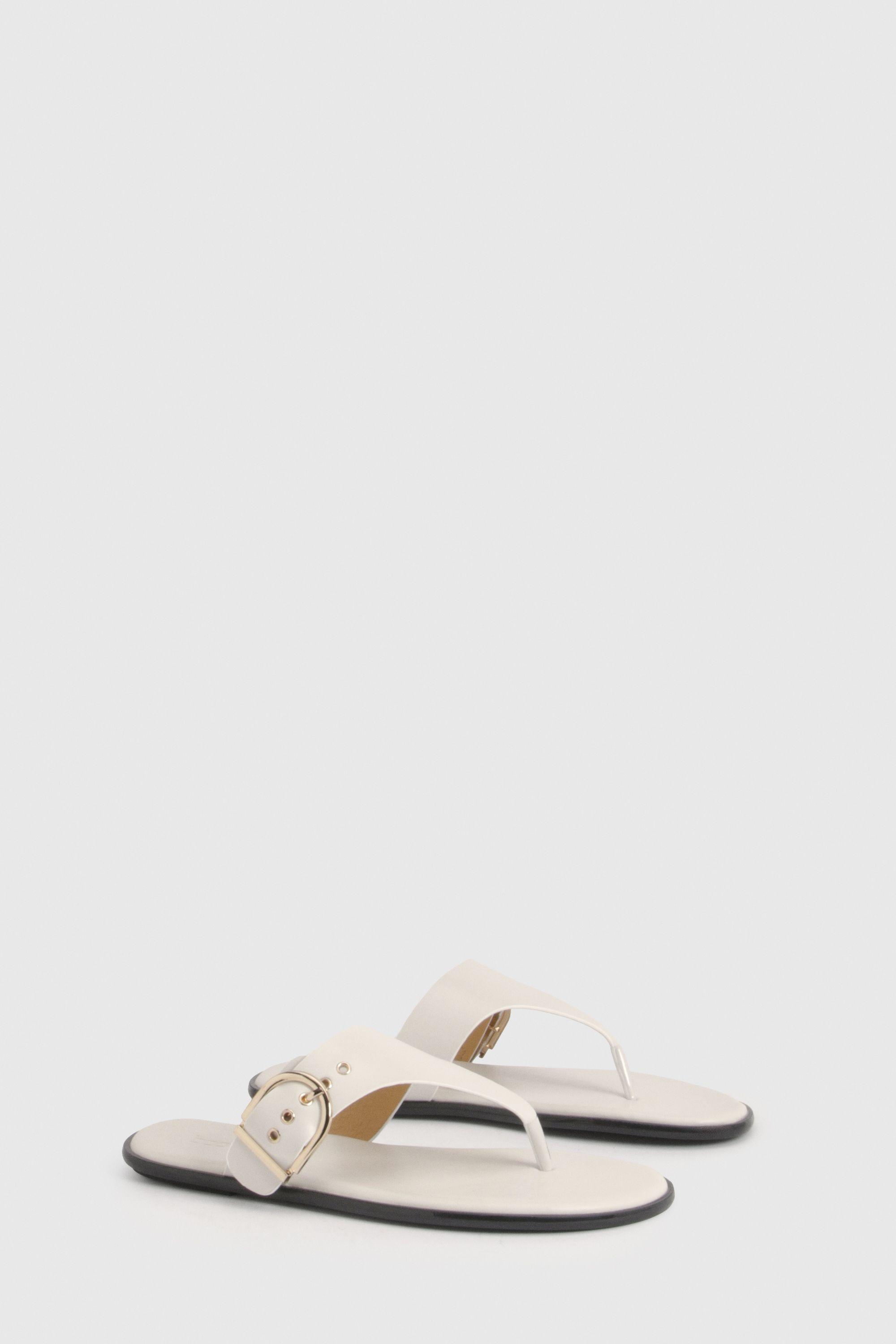 Flip Flop Buckle Toe Post Flip Flops by BOOHOO