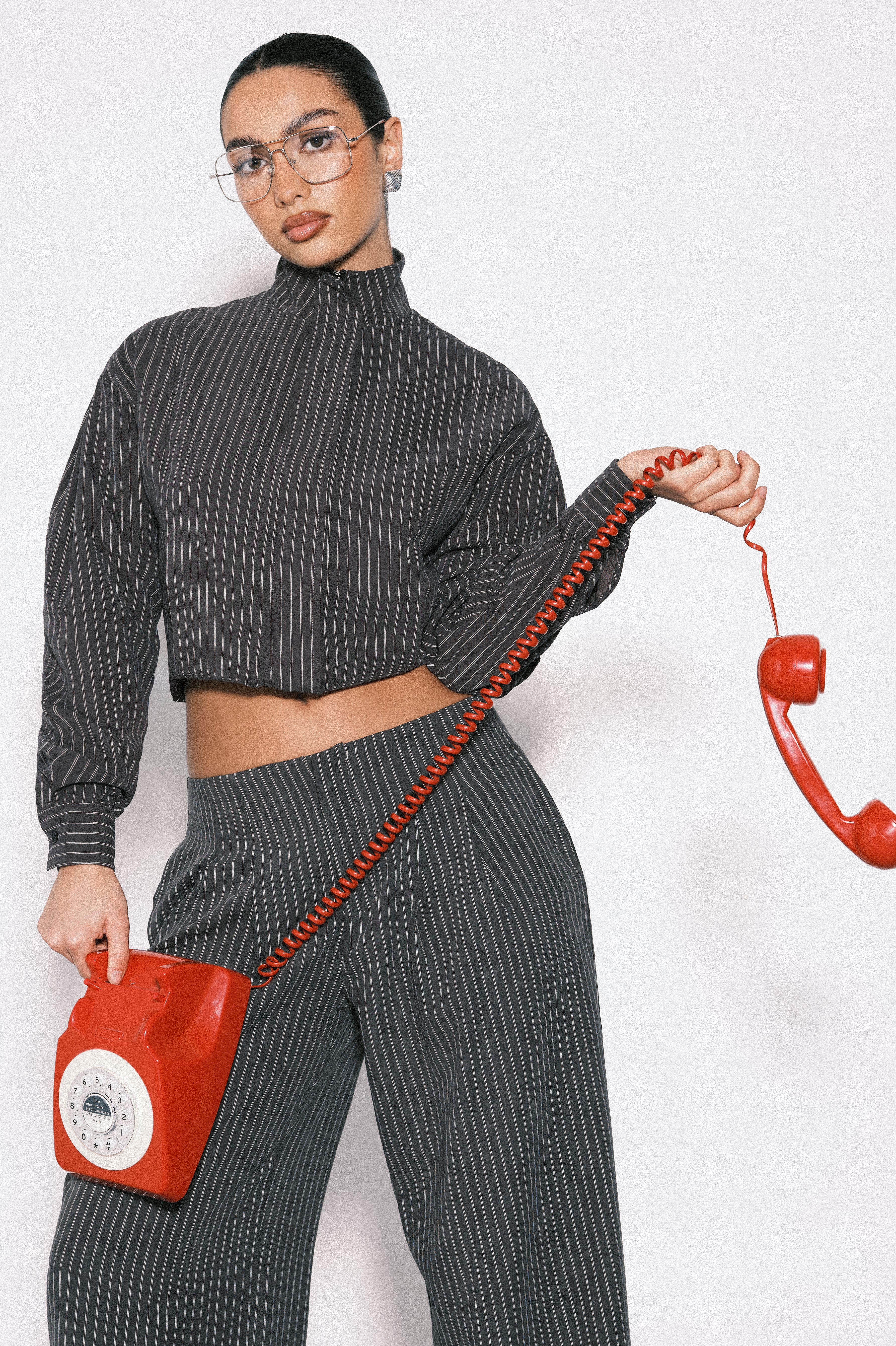 Funnel Neck Balloon Sleeve Zip Through Top by BOOHOO