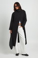 Funnel Neck Belted Wool Look Coat by BOOHOO
