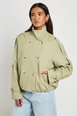 Funnel Neck Double Breasted Trench by BOOHOO Funnel Neck Double Breasted Trench by BOOHOO