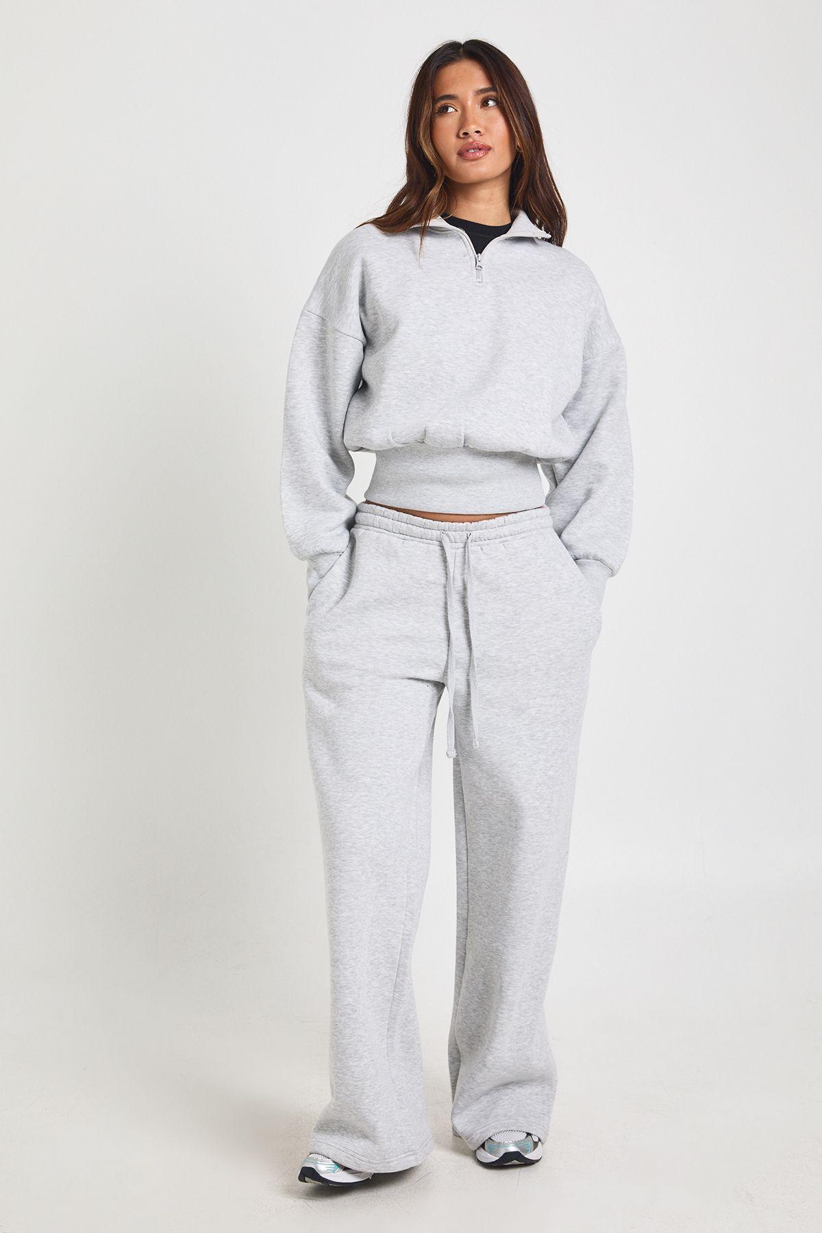 Funnel Neck Half Zip Sweatshirt Tracksuit by BOOHOO