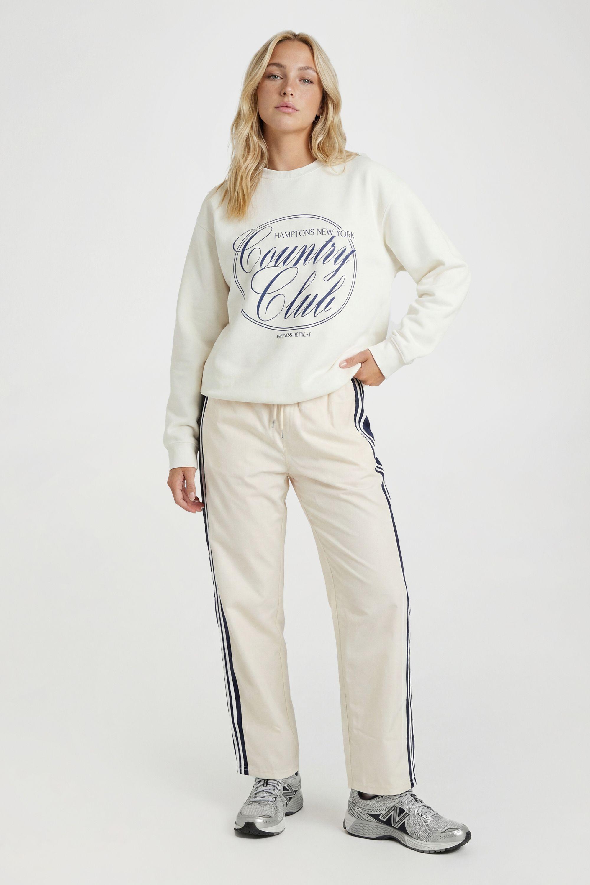 Hamptons Country Club Printed Oversized Sweatshirt by BOOHOO