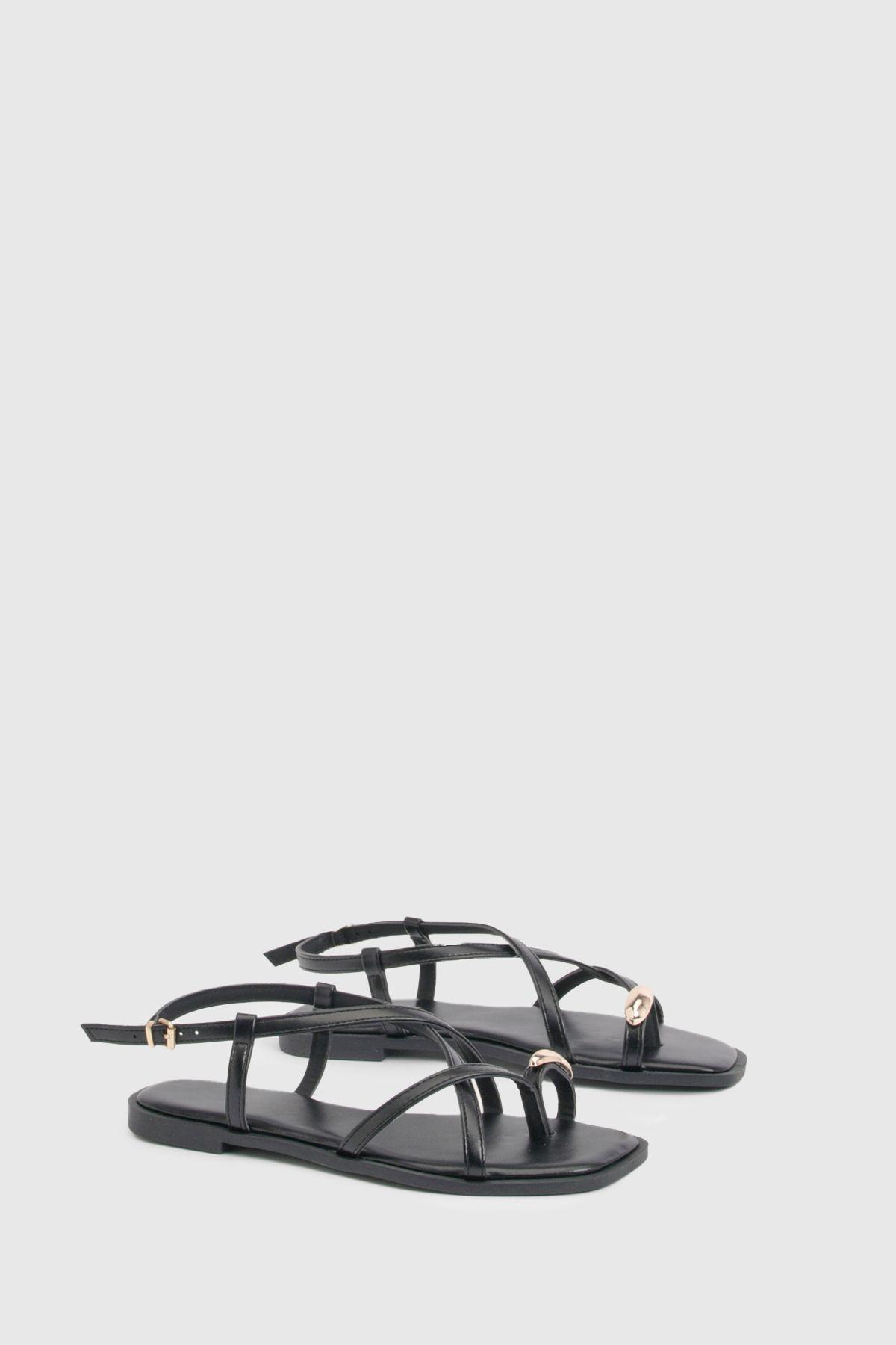 Hardwear Toe Post Strappy Sandals by BOOHOO