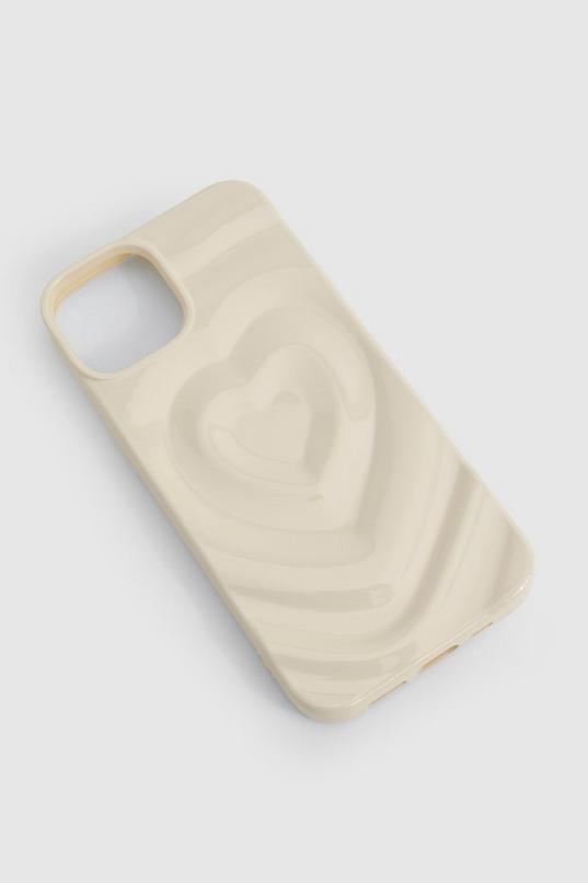 Heart Embossed Phone Case by BOOHOO
