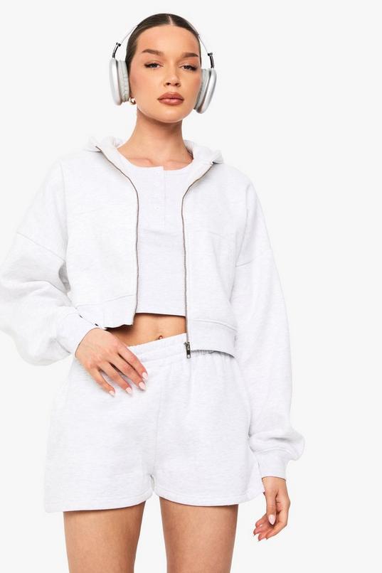High Waist Sweatshort With Internal Drawcord by BOOHOO