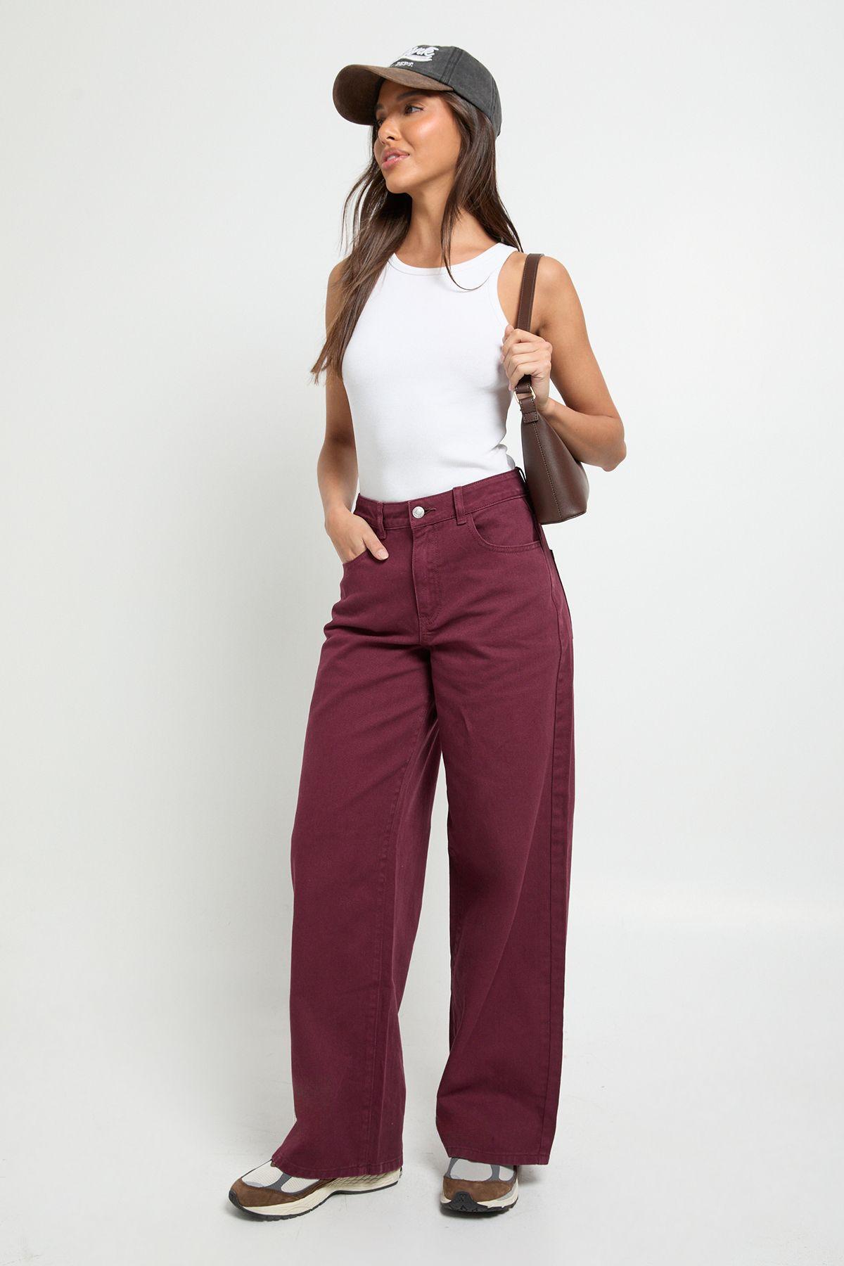 High Waisted Wide Leg Jean by BOOHOO