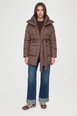 Hooded Belted Puffer Jacket by BOOHOO Hooded Belted Puffer Jacket by BOOHOO