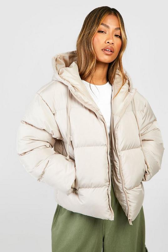 Hooded Padded Puffer Jacket by BOOHOO