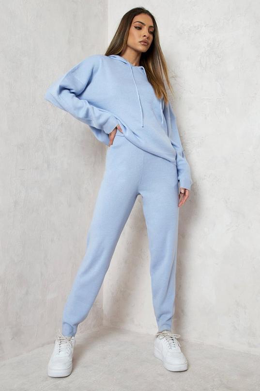 Hoodie Knitted Tracksuit by BOOHOO