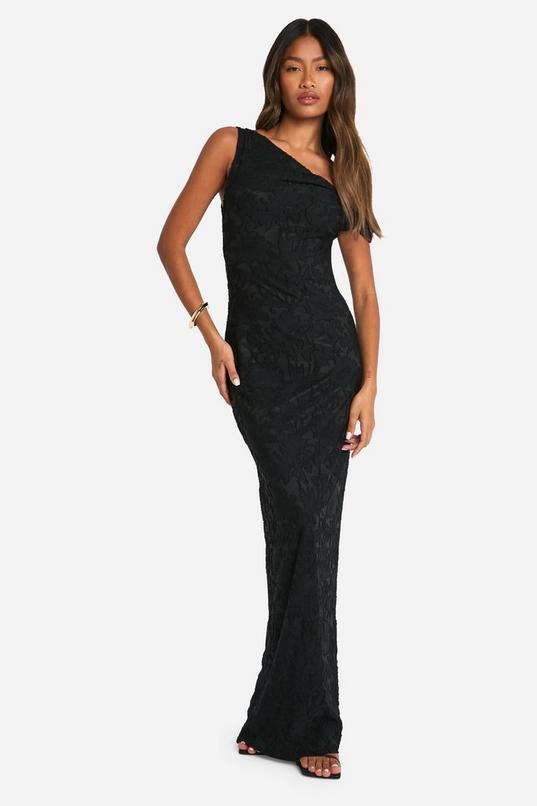 Jacquard Floral Twist Strap Maxi Dress by BOOHOO