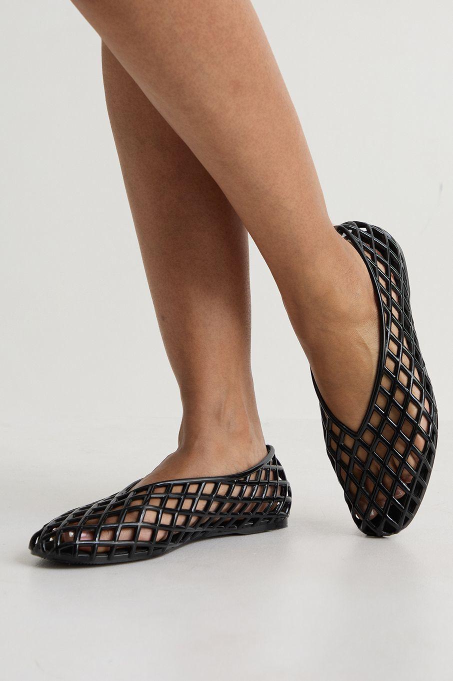 Jelly Cut Out Ballet Flats by BOOHOO