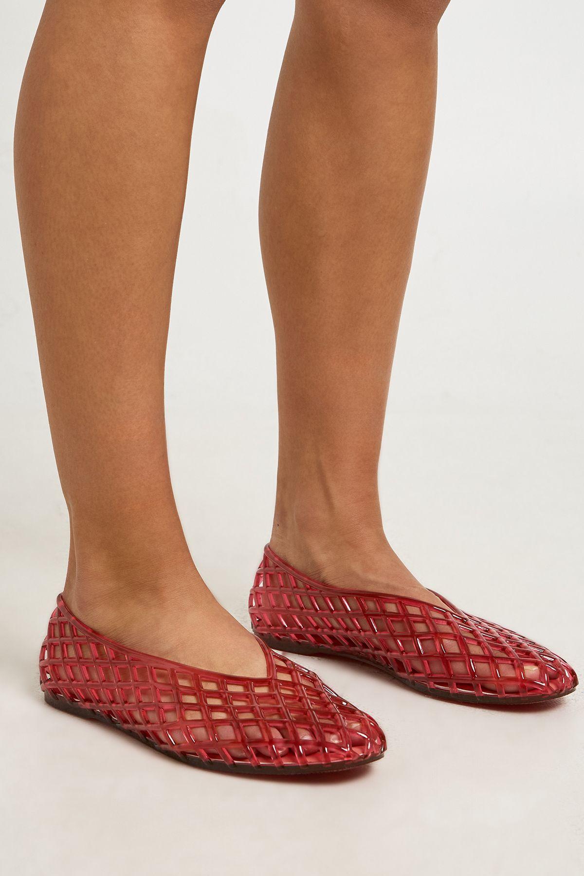 Jelly Cut Out Ballet Flats by BOOHOO
