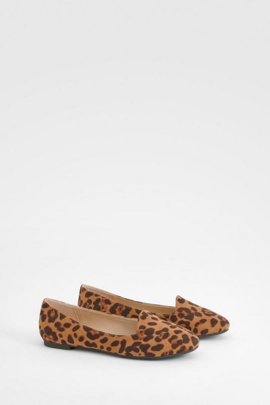 Leopard Basic Slipper Ballet Flats by BOOHOO