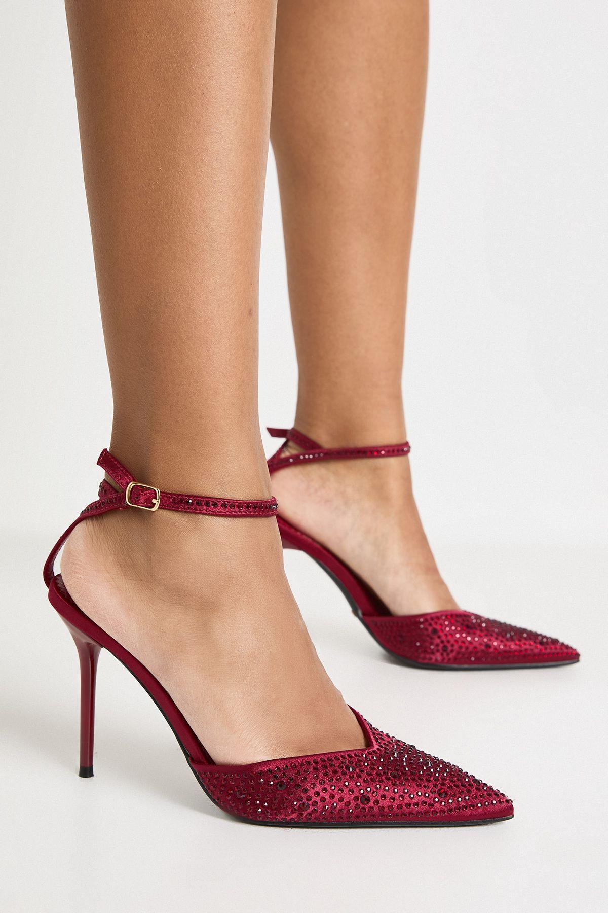 Limited Edition Diamante Court Heels by BOOHOO