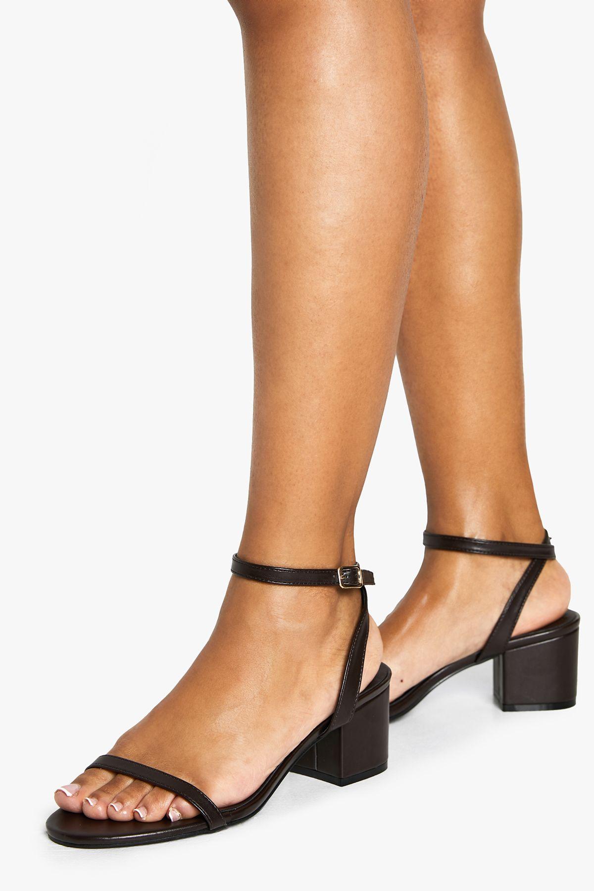 Low Block Barely There Heels by BOOHOO
