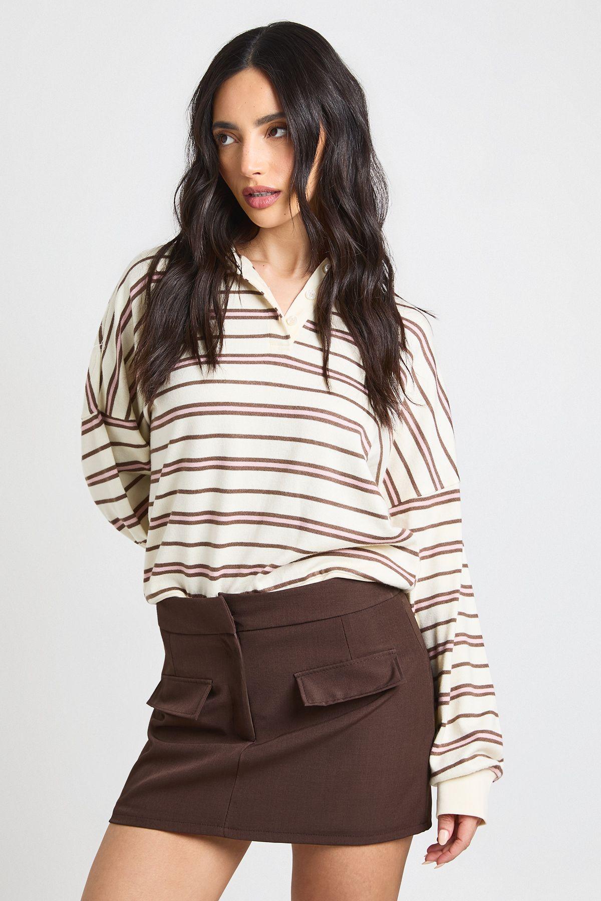 Marl Pocket Detail Skort by BOOHOO