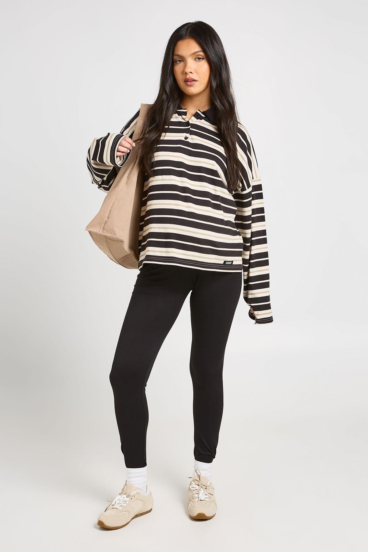 Maternity 2 Pack Over The Bump Leggings by BOOHOO