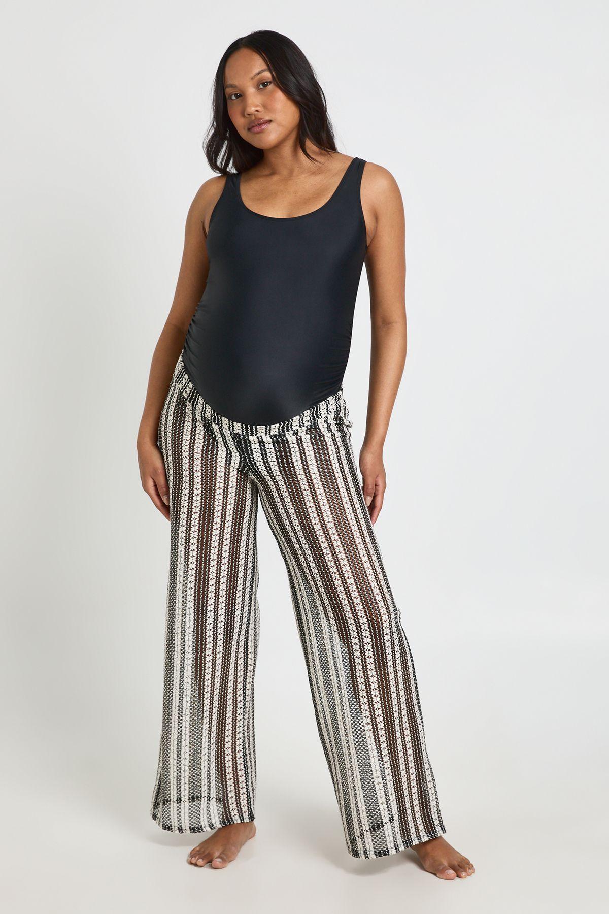 Maternity Crochet Beach Trouser by BOOHOO