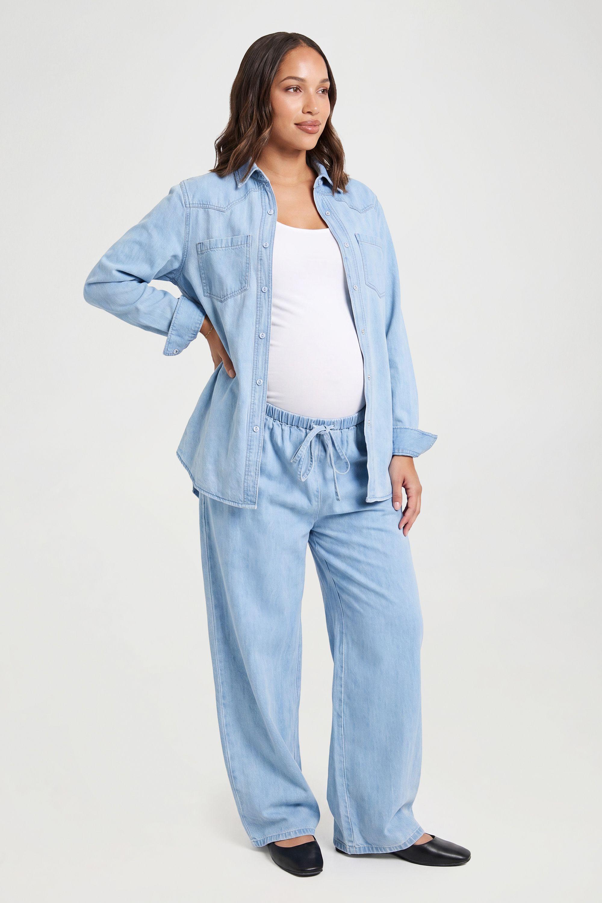 Maternity Denim Western Shirt by BOOHOO