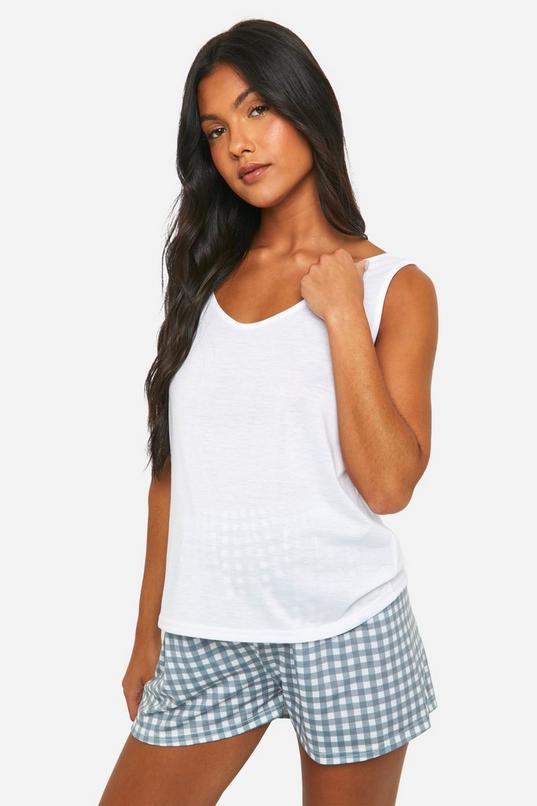 Maternity Gingham Short Pyjama Set by BOOHOO