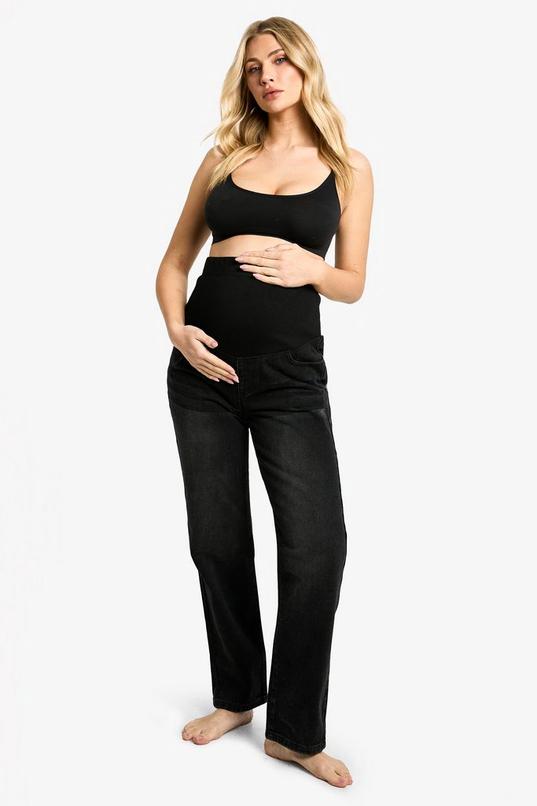 Maternity Over The Bump Mom Jeans by BOOHOO