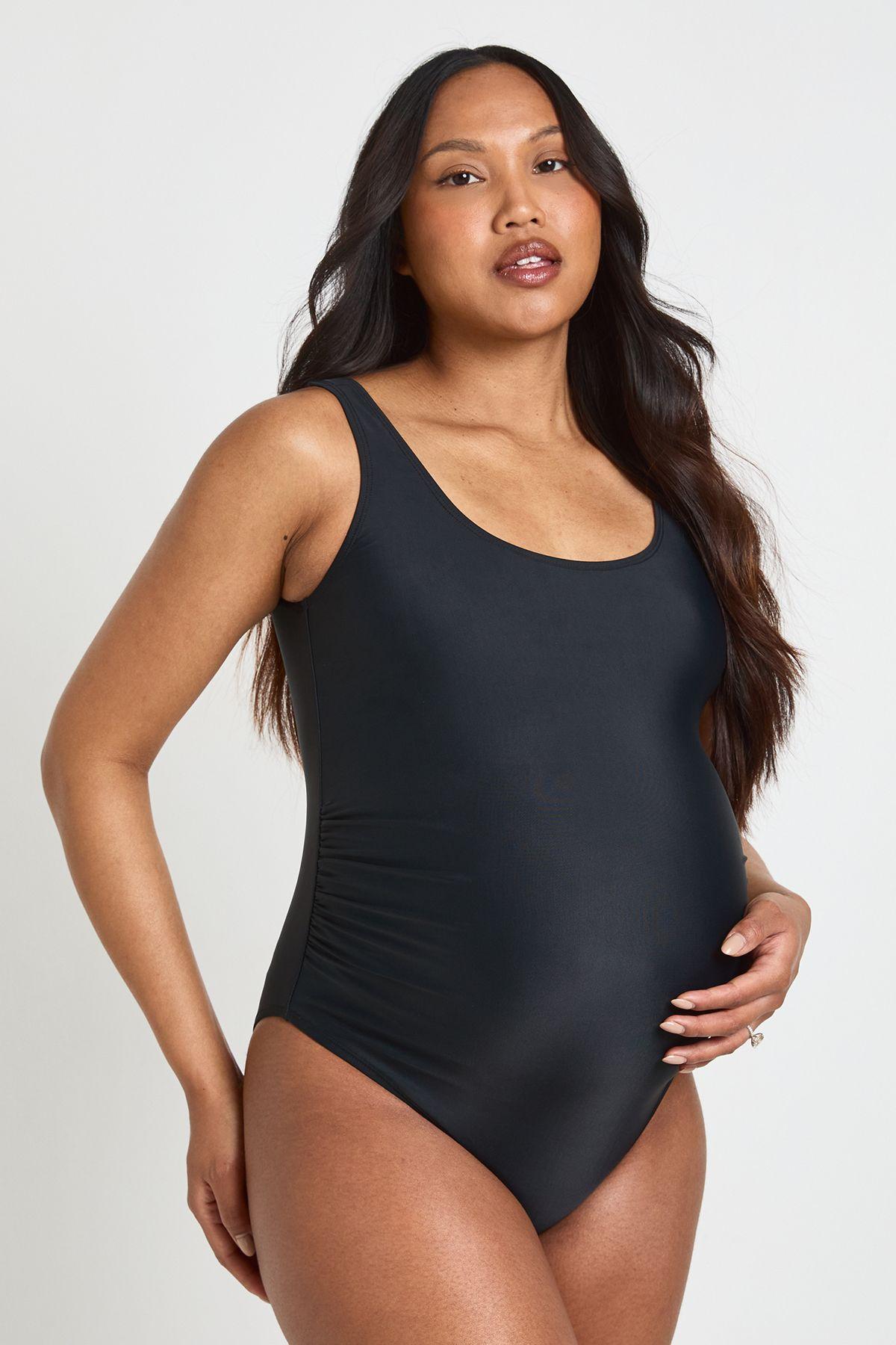 Maternity Scoop Neck Swimsuit by BOOHOO