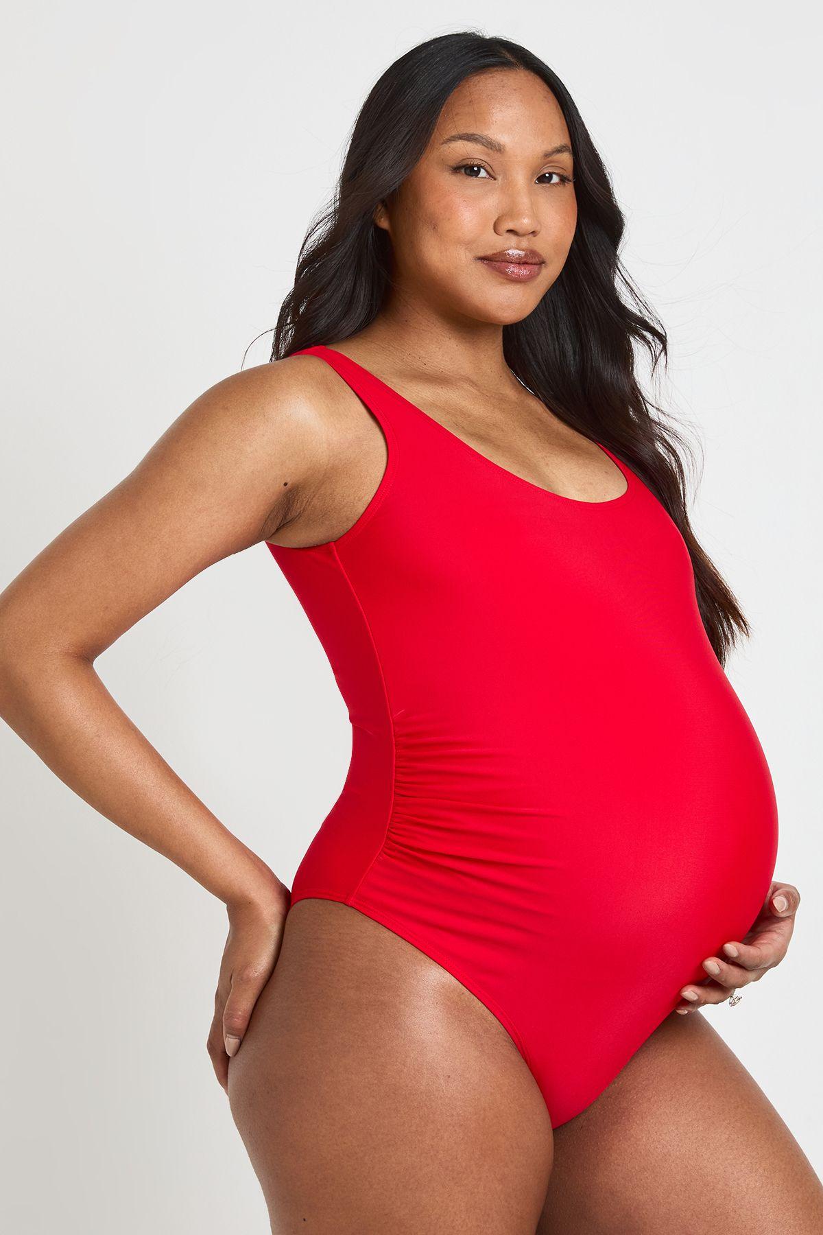 Maternity Scoop Neck Swimsuit by BOOHOO