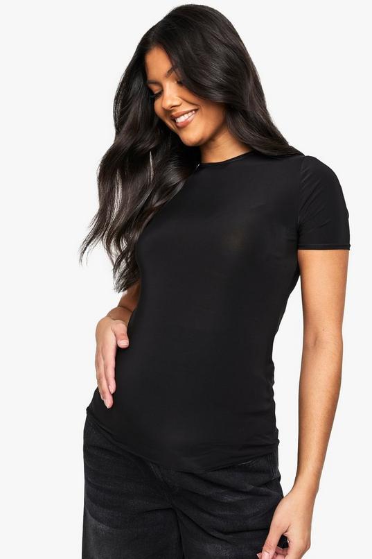 Maternity Soft Touch Crew Neck T-shirt by BOOHOO