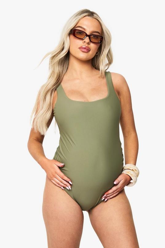 Maternity Square Neck Swimsuit by BOOHOO