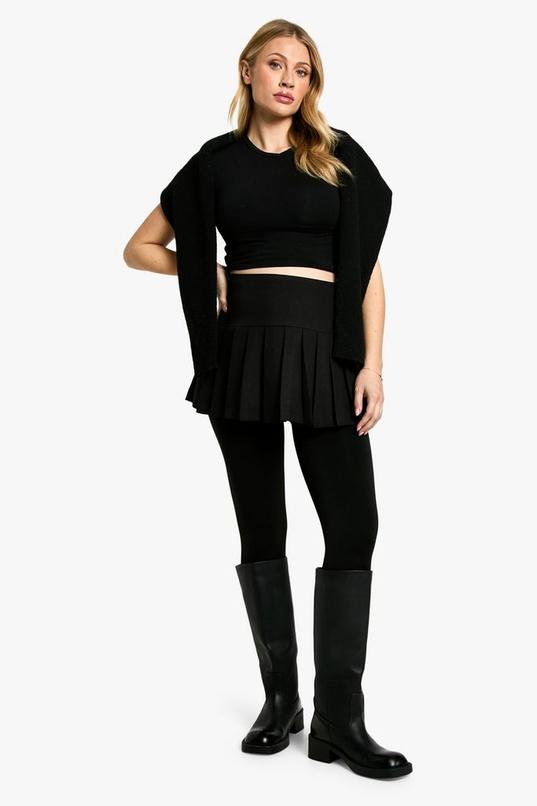Maternity Thermal Bump Support Fleece Lined Tights by BOOHOO