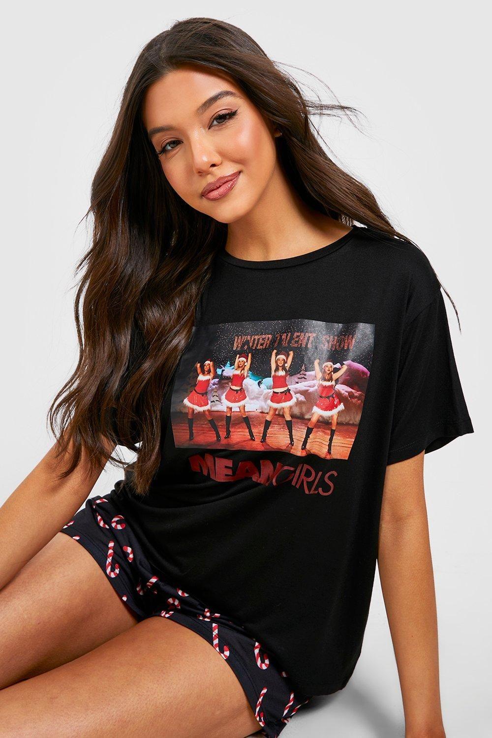 Mean Girls Christmas Graphic Pyjama T-shirt & Short Set by BOOHOO Mean Girls Christmas Graphic Pyjama T-shirt & Short Set by BOOHOO