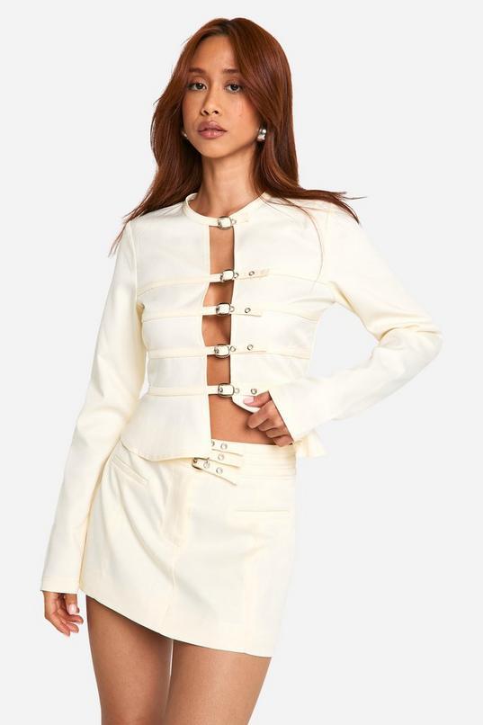 Micro Triple Belt Mini Skirt by BOOHOO