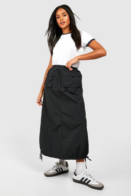 Midi Parachute Skirt by BOOHOO