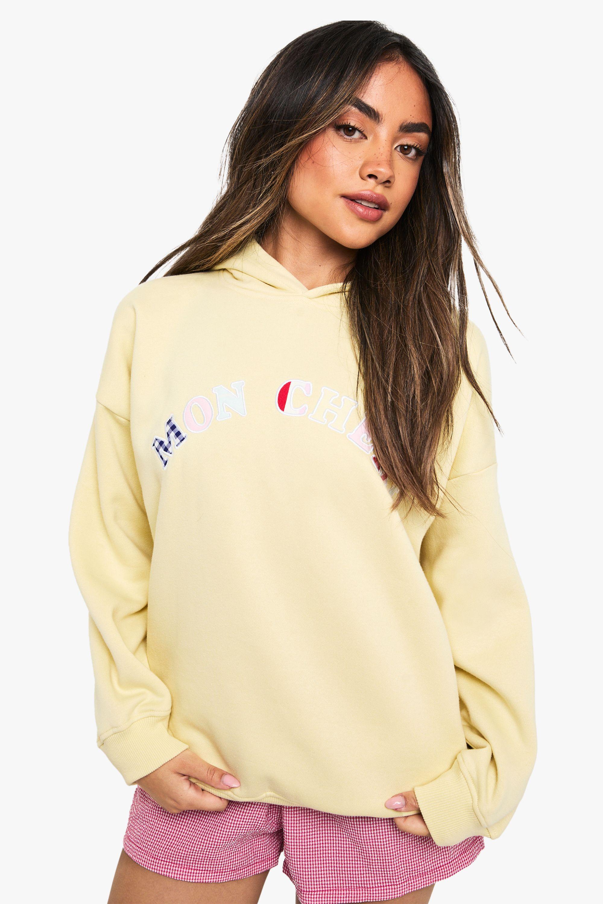 Mon Cheri Applique Oversized Hoodie by BOOHOO