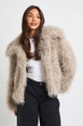 Mongolian Faux Fur Jacket by BOOHOO Mongolian Faux Fur Jacket by BOOHOO