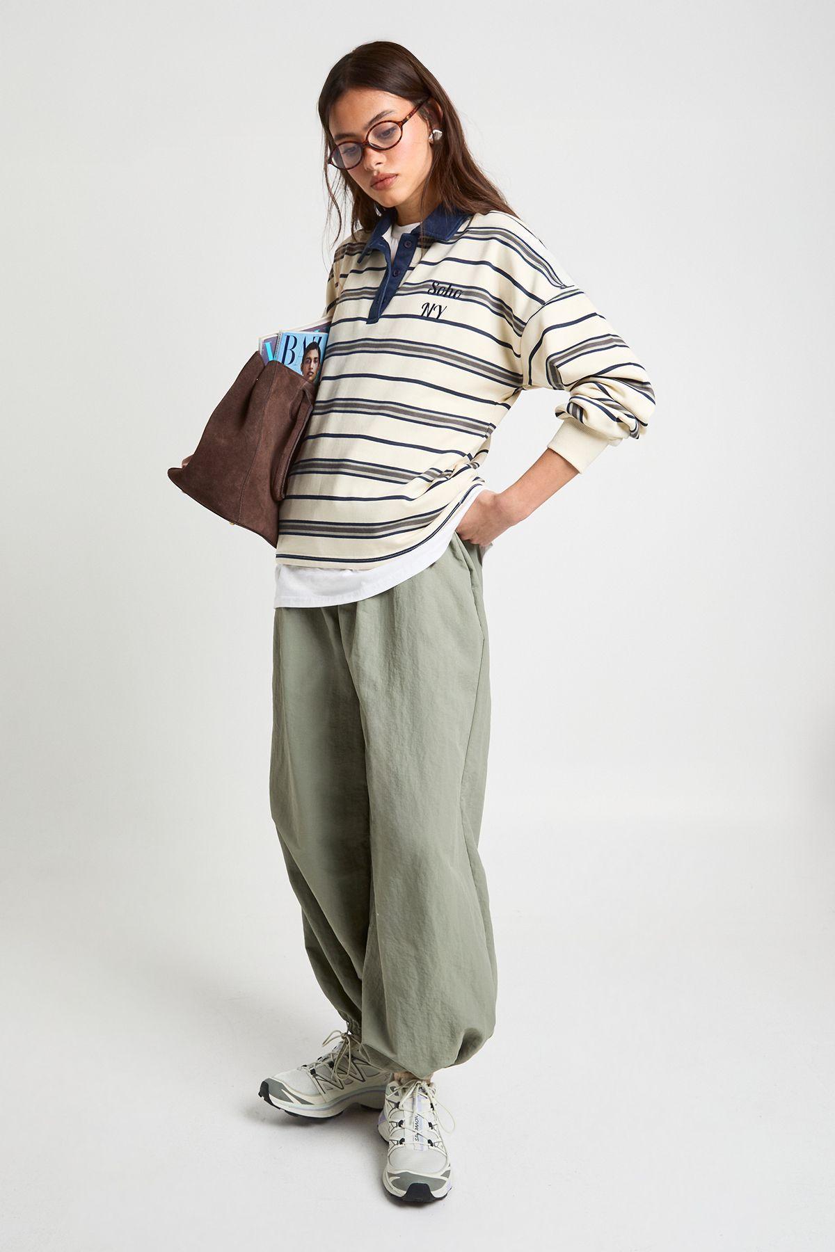 Nylon Balloon Trousers by BOOHOO