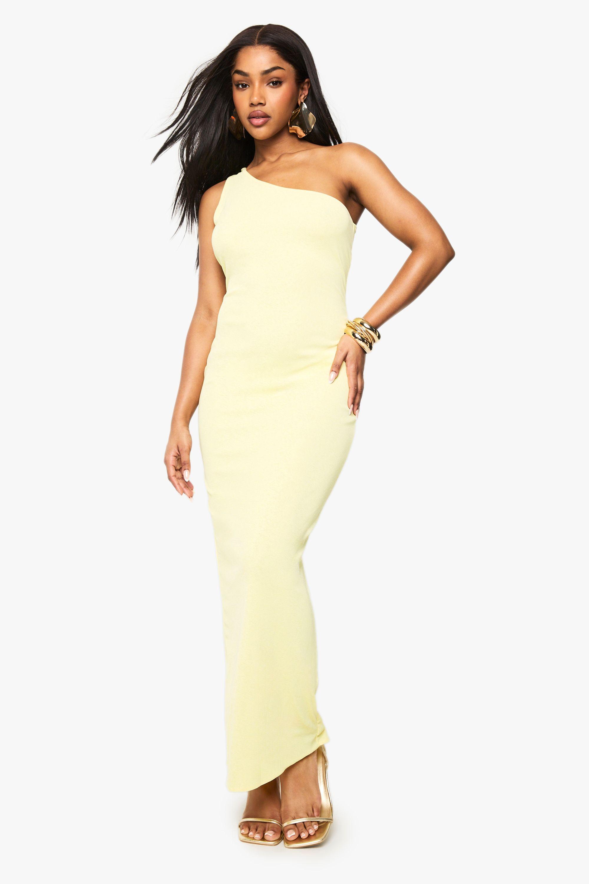 One Shoulder Open Back Maxi Dress by BOOHOO