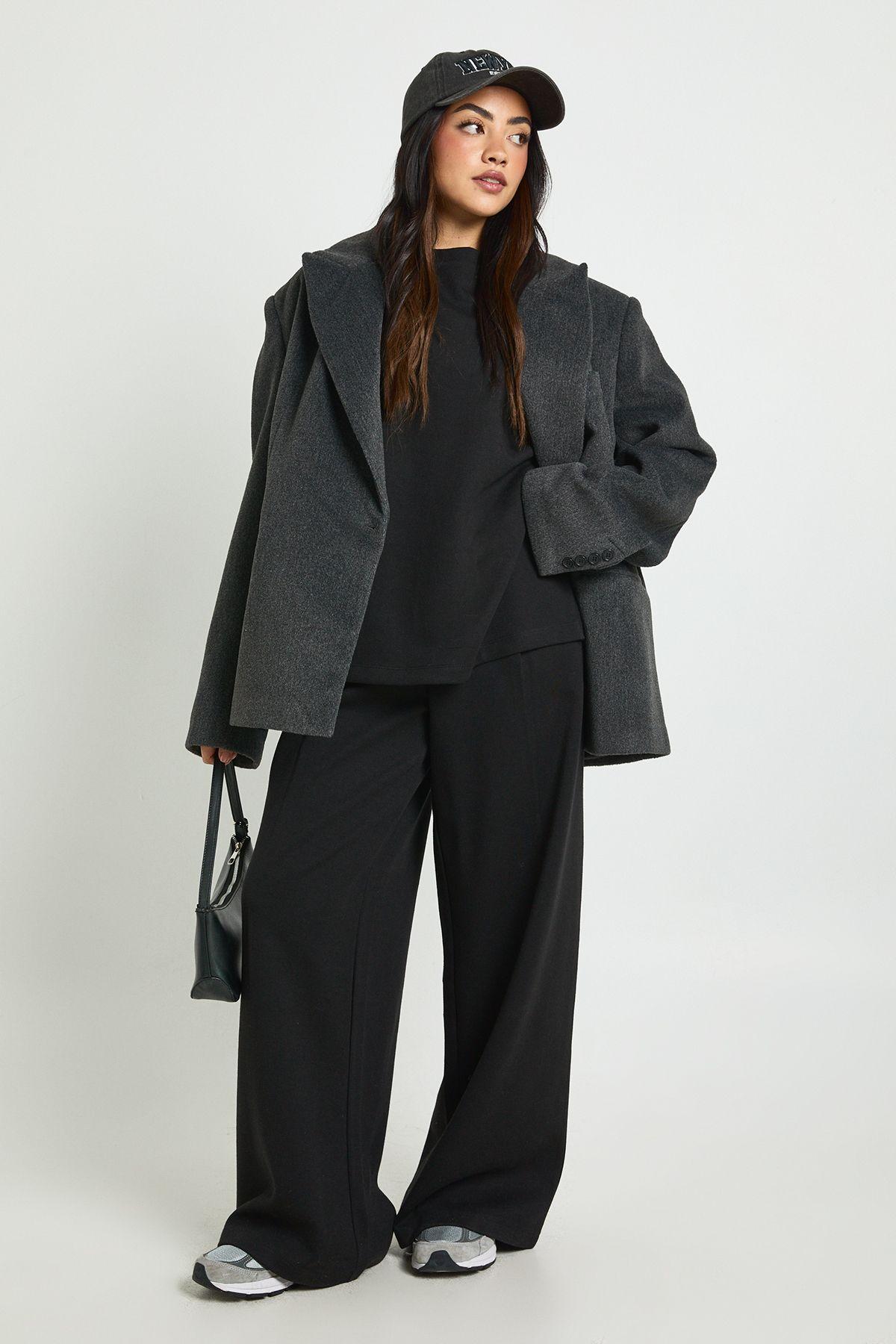 Oversized Interlock T-shirt Tracksuit by BOOHOO