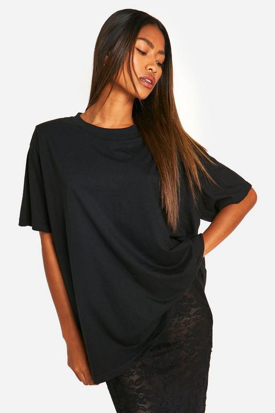Oversized Shoulder Padded T-shirt by BOOHOO