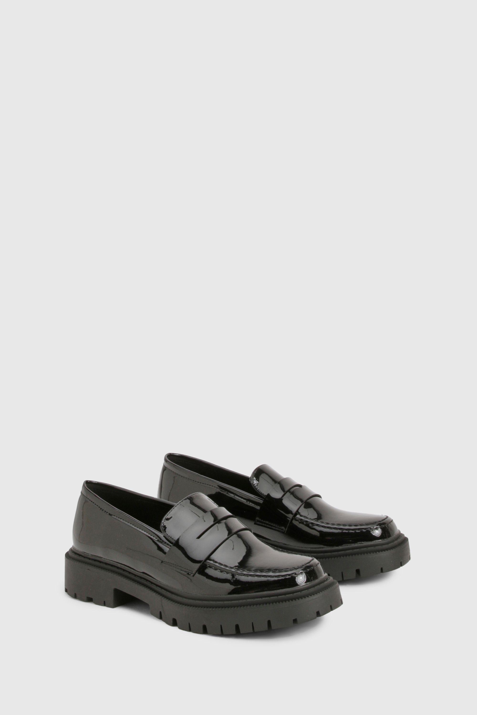Patent Chunky Loafer by BOOHOO