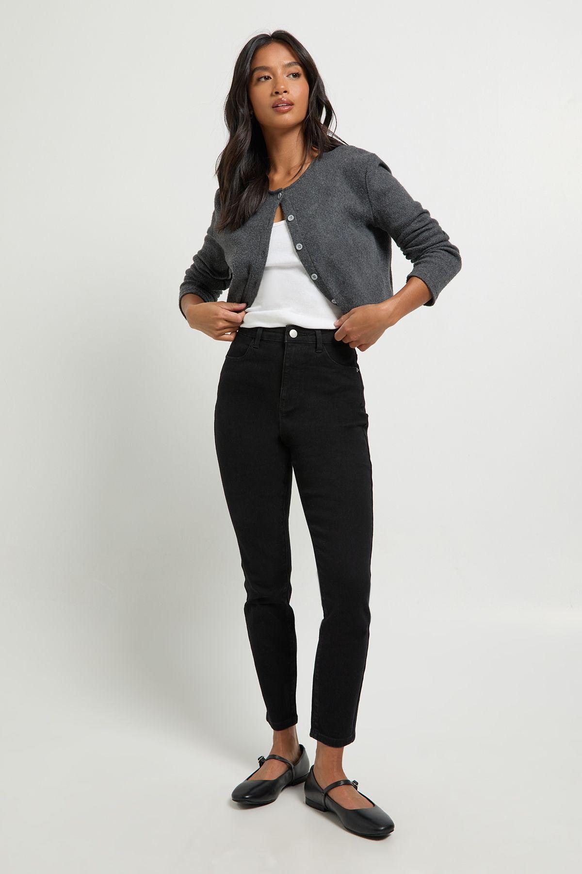 Petite Boohoo Basics High Waist Skinny Jean by BOOHOO