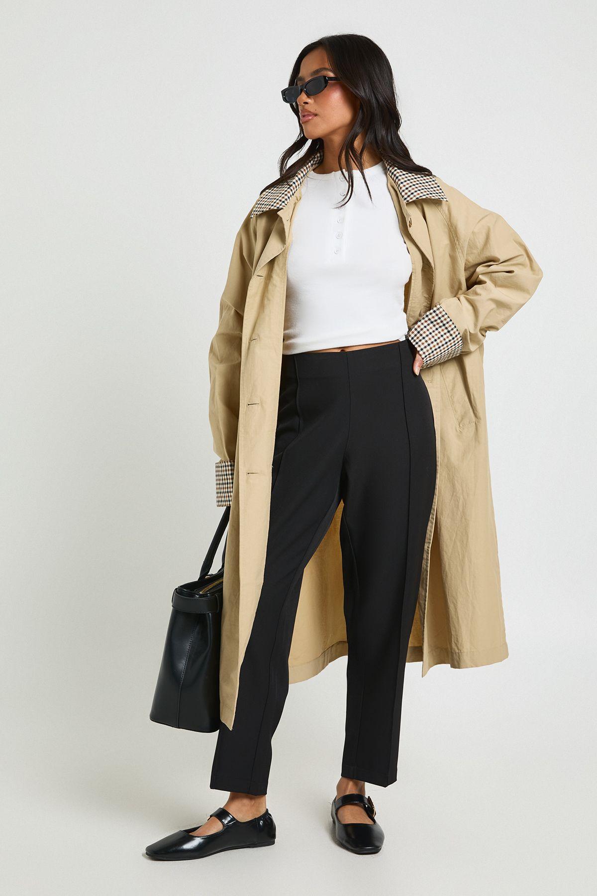 Petite Boohoo Basics Tailored Tapered Trouser by BOOHOO