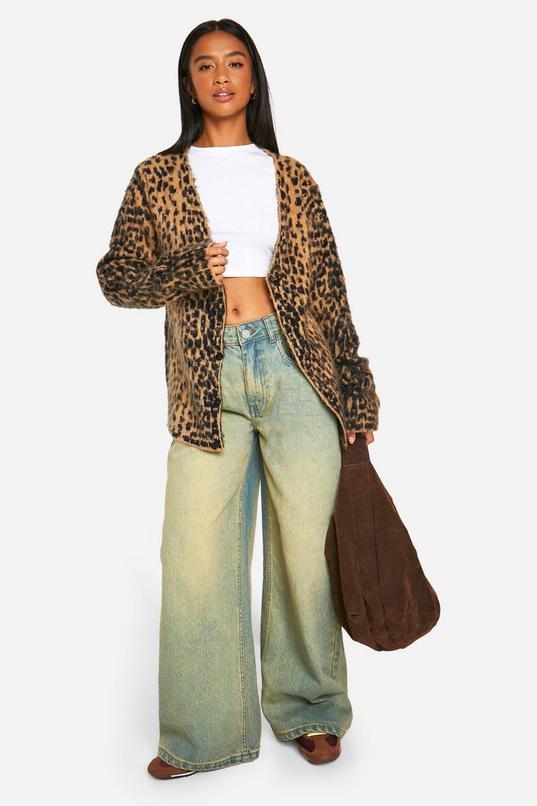 Petite Sandwash Wide Leg Jean by BOOHOO