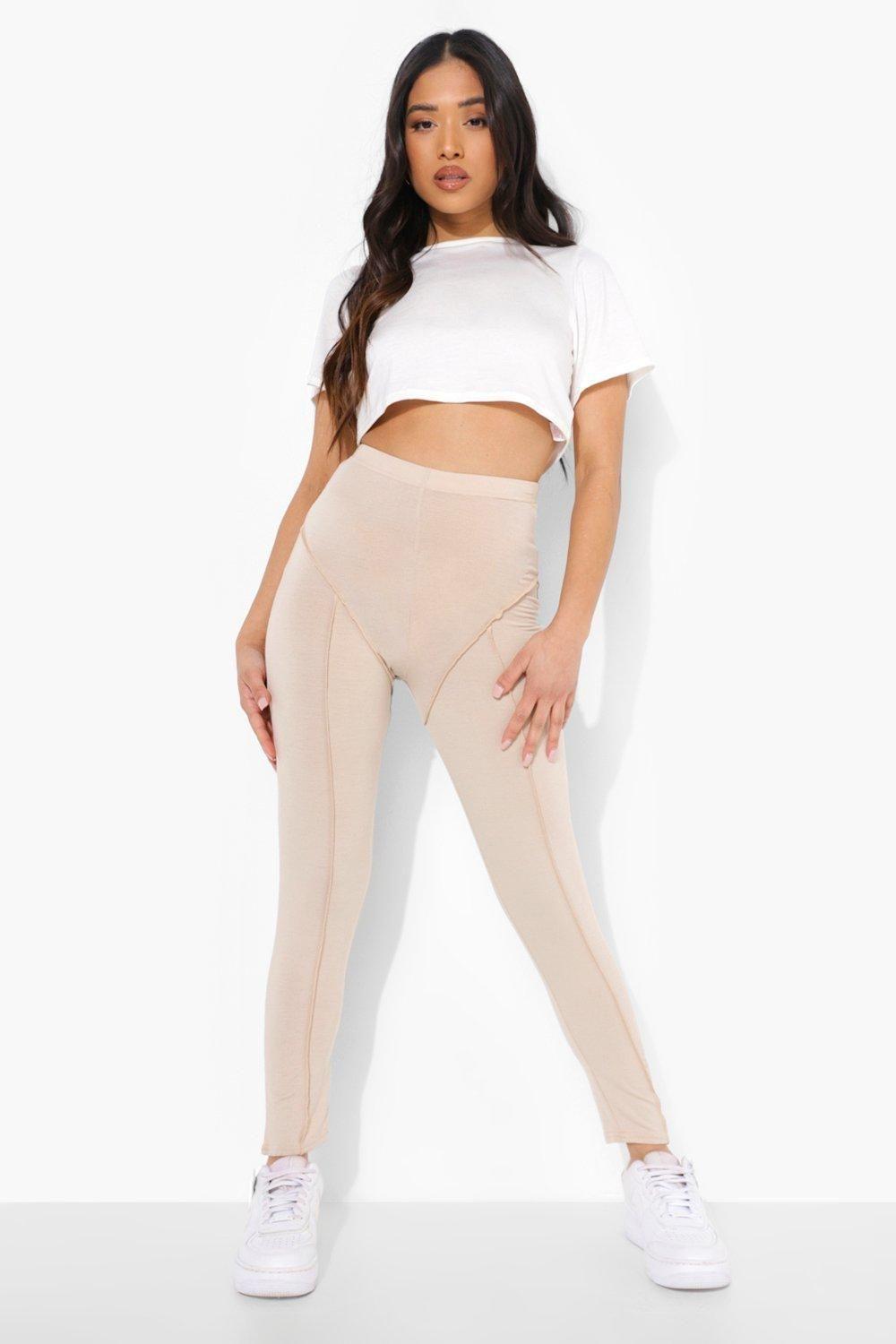 Petite Seam Detail Leggings by BOOHOO