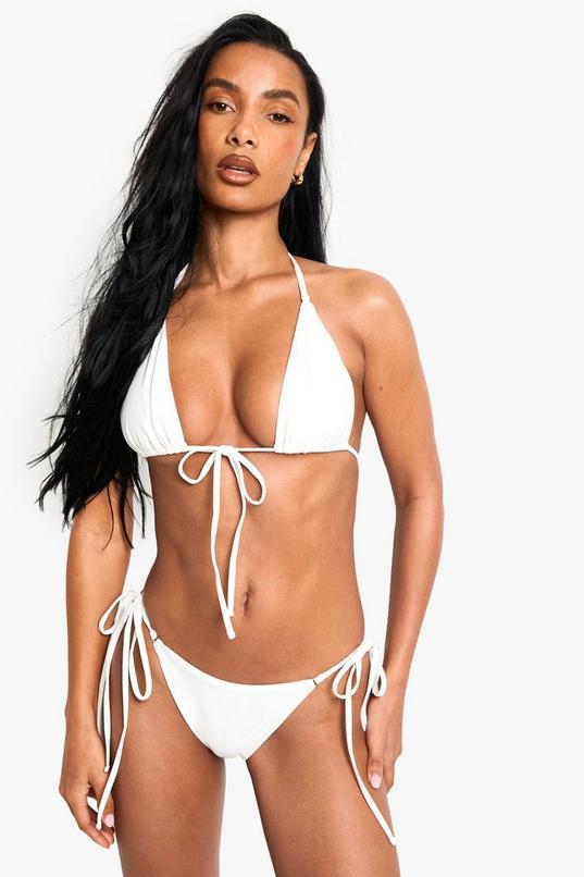 Petite Swimwear Essentials Tie Side Brief by BOOHOO